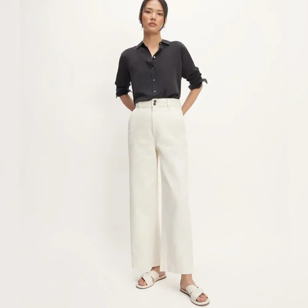 Everlane Day Twist Sandal Nappa Leather White Slide Flat 6.5 New No Box - Picture 6 of 8